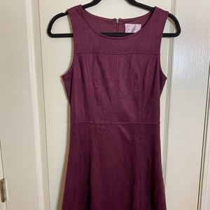 Maroon Suede Dress